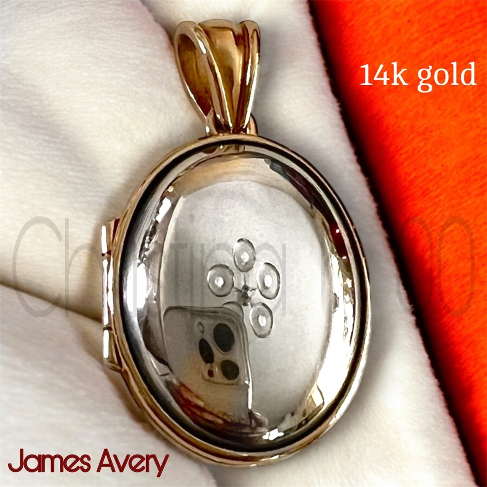 14k James Avery Gold Oval Locket- unlike others on market!